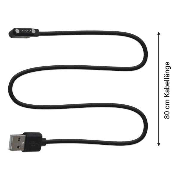 Ersatz-USB-Ladekabel mit Magnetanschluss und 80 cm Kabellänge für PAJ GPS Tracker