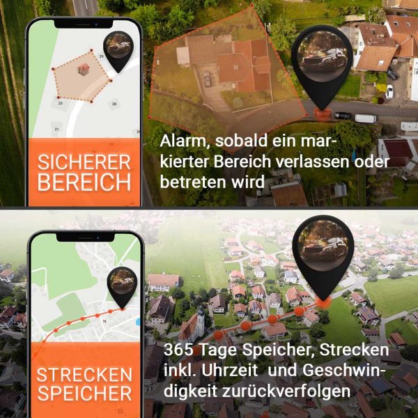 Alarme und Streckenspeicher POWER Finder 4G PAJ GPS Tracker