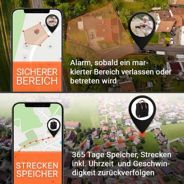 Geozaun Streckenaufzeichnung PEOPLE Finder 4G PAJ GPS Tracker