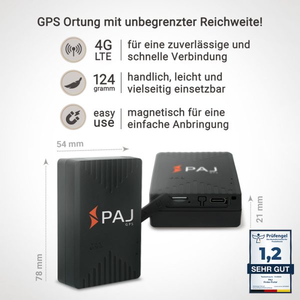Gerätedaten COMPACT Finder 4G PAJ GPS Tracker