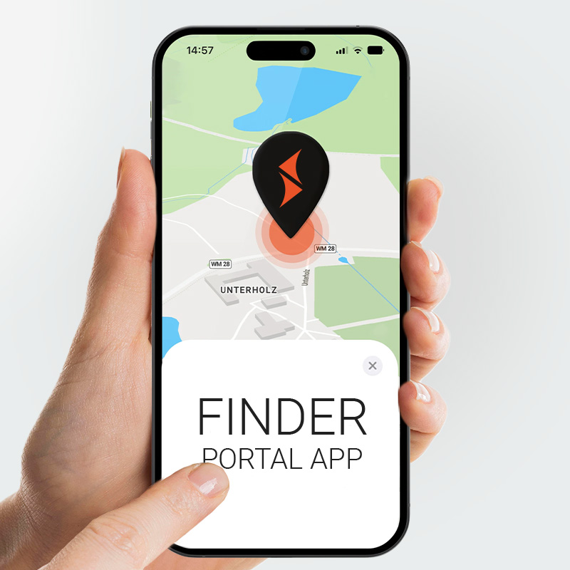 Bild der PAJ GPS-App, das die Option 'Portal Finder' auf dem Bildschirm zeigt