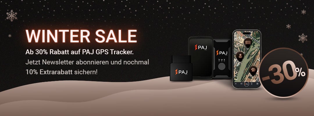 Winter Sale im PAJ GPS Tracker Shop: 30% auf GPS Tracker